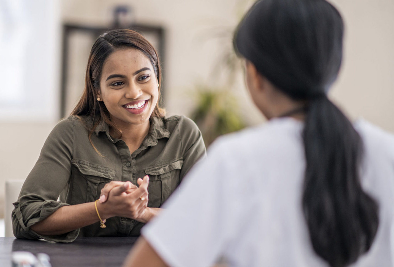 two women in interview